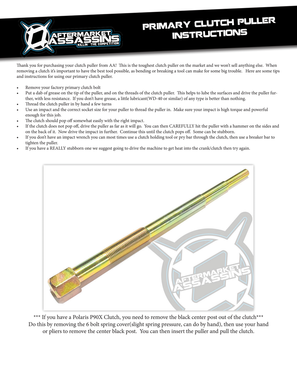 CanAm Maverick X3 Heavy Duty Primary Clutch Puller by Aftermarket